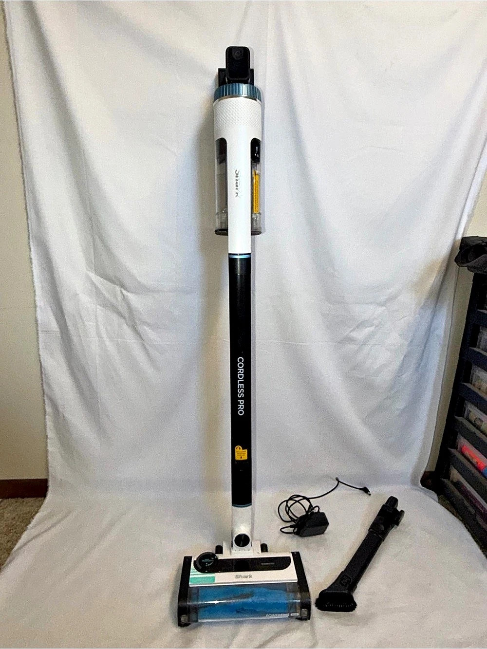 Shark Cordless Pro Stick Vacuum with Clean Sense IQ Stick Vacuum White & Black